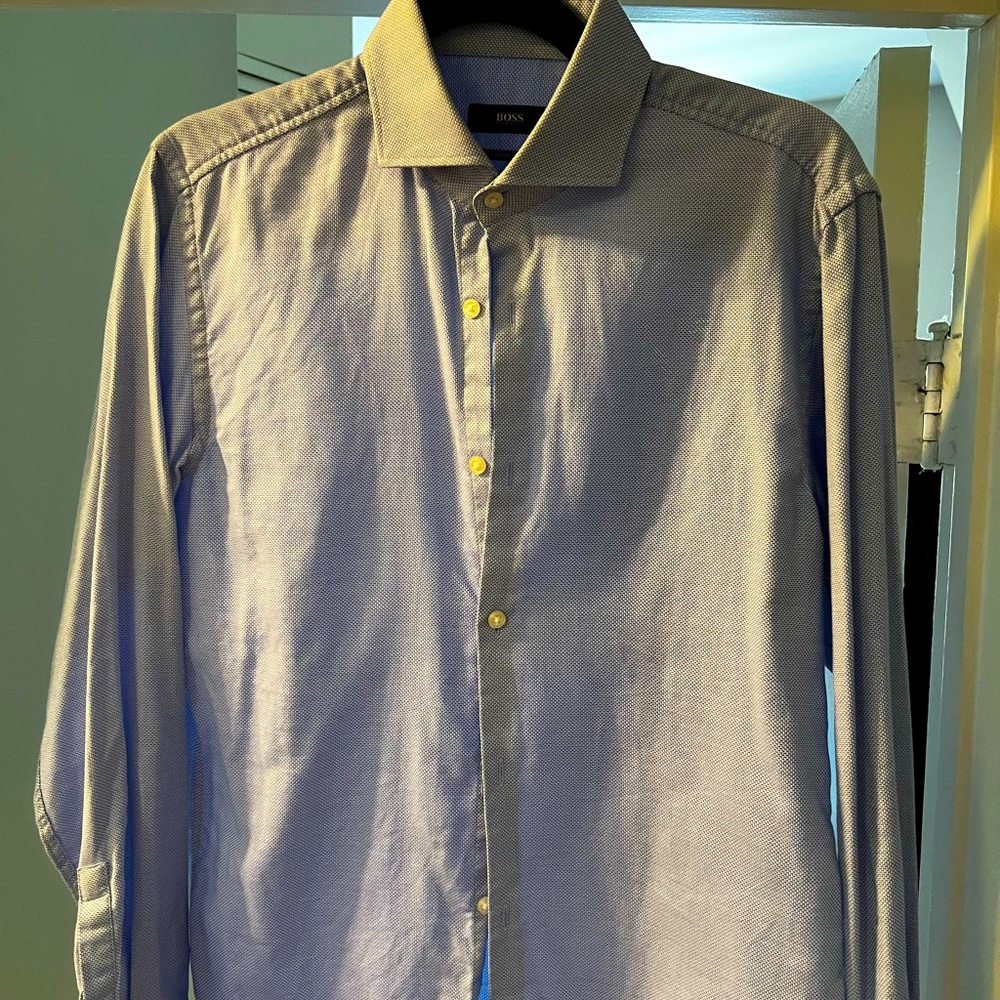 Boss mens slim fit dress shirt